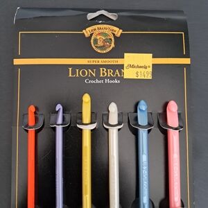 Lion Brand Crochet Hooks, complete set: F-5, G-6, H-8, I-9, J-10, K-10.5